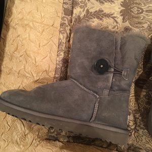 Grey Bailey button ugg boots